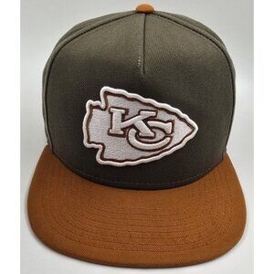 Kansas City Chiefs NFL Football Olive/Brown New Era 59Fifty Hat Cap Men's 7 5/8